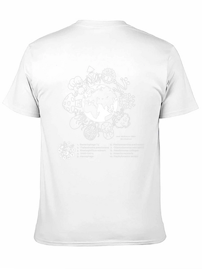 Camiseta Negra Microbiología Tierra - Diseño Único