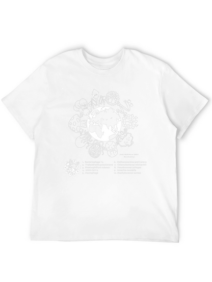 Camiseta Negra Microbiología Tierra - Diseño Único