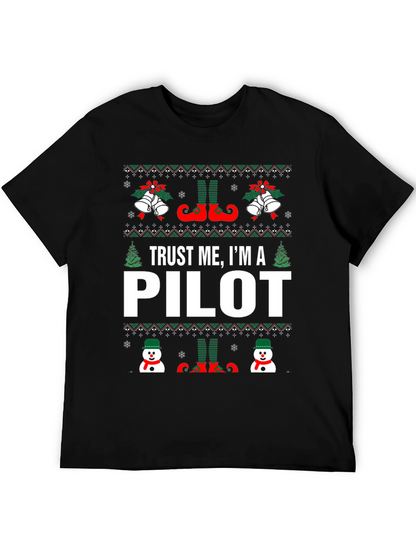Camiseta Navideña Trust Me Im A Pilot