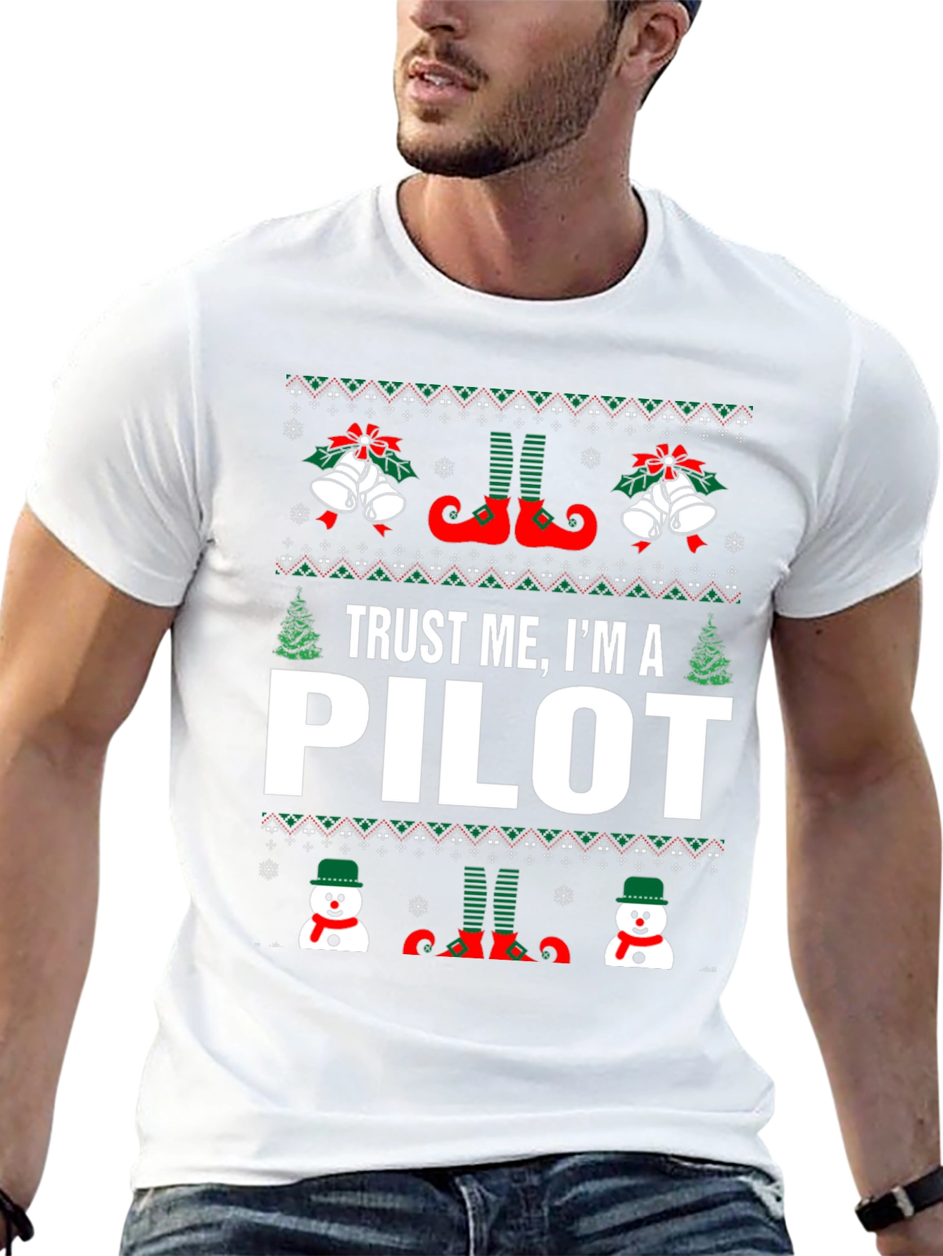 Camiseta Navideña Trust Me Im A Pilot