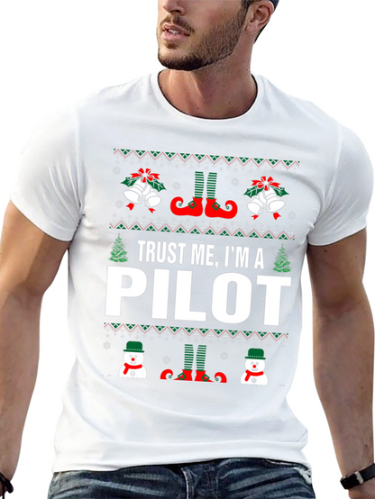Camiseta Navideña Trust Me Im A Pilot