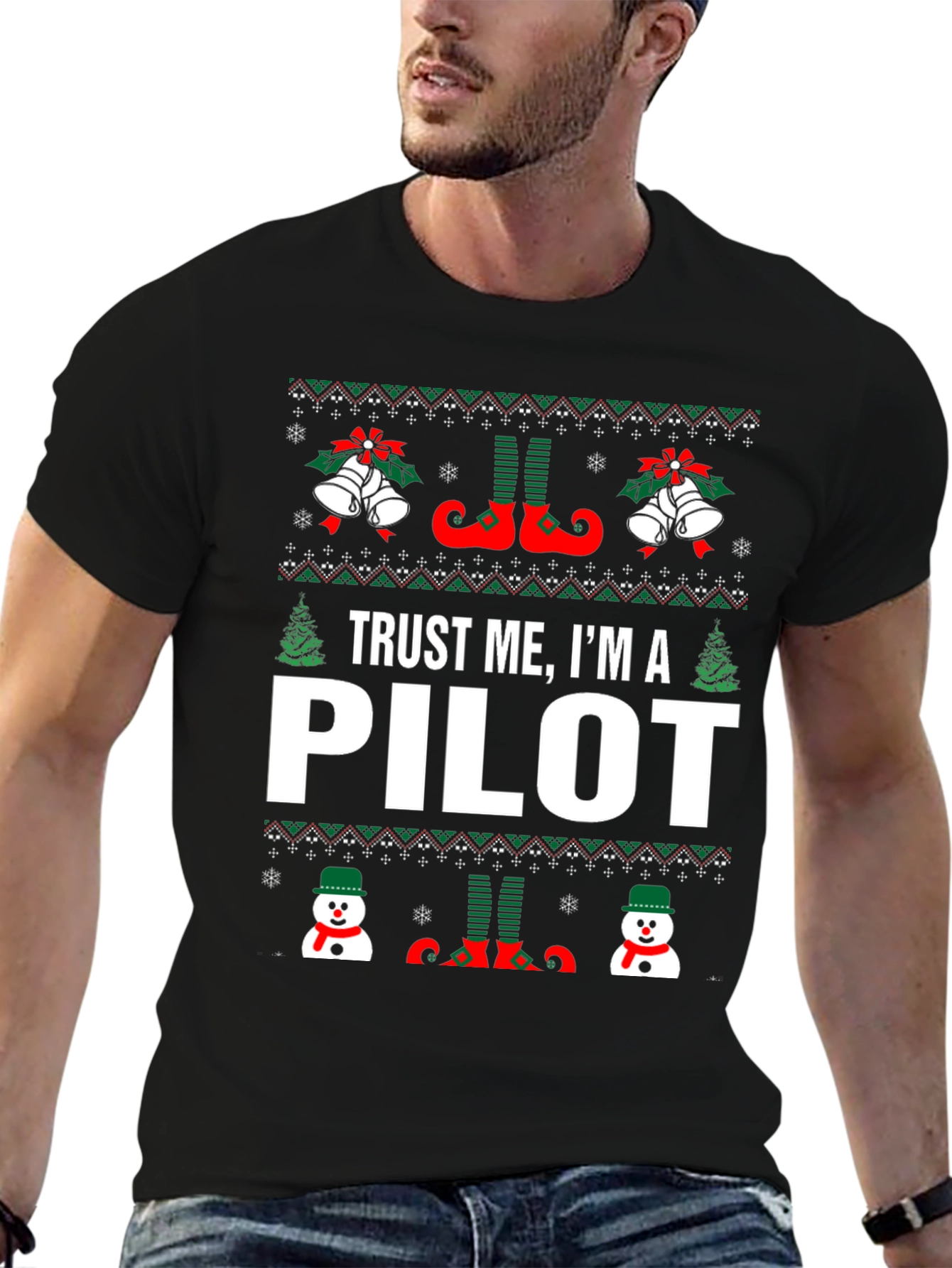 Camiseta Navideña Trust Me Im A Pilot