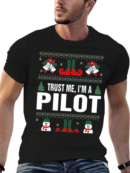 Camiseta Navideña Trust Me Im A Pilot