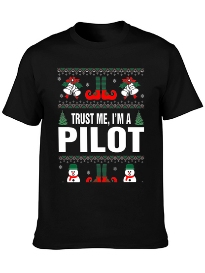 Camiseta Navideña Trust Me Im A Pilot