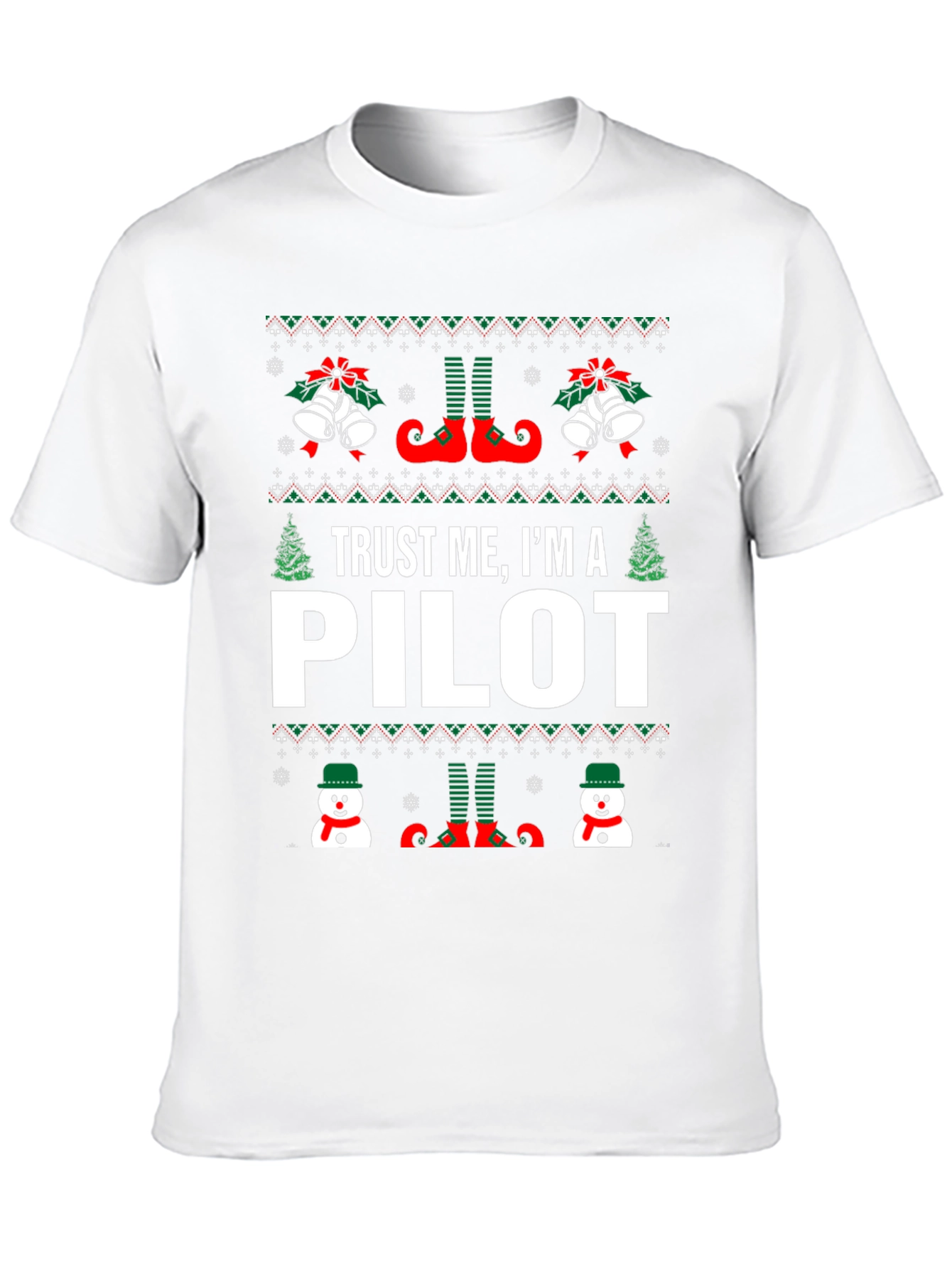 Camiseta Navideña Trust Me Im A Pilot