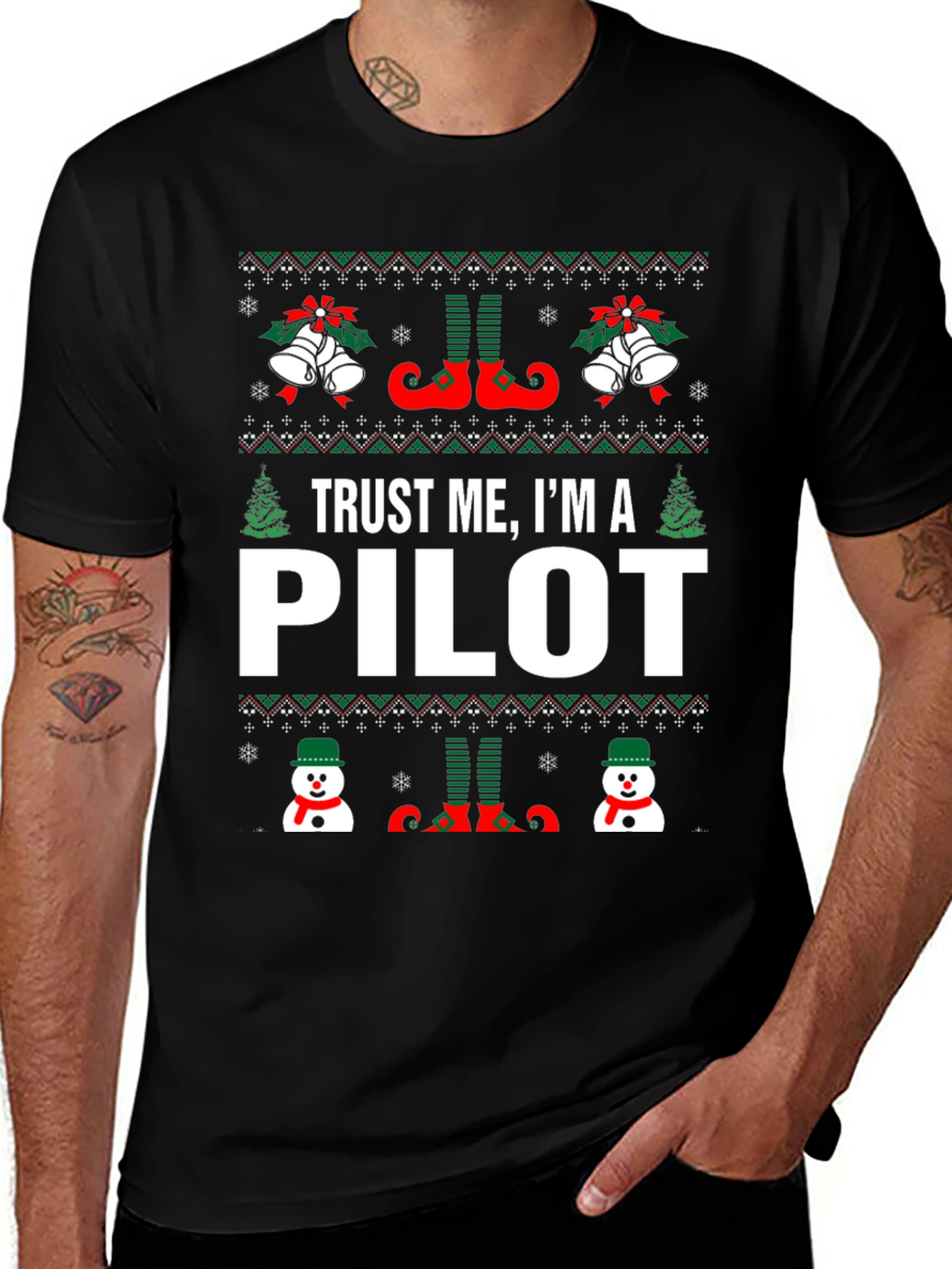 Camiseta Navideña Trust Me Im A Pilot