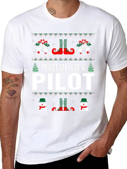 Camiseta Navideña Trust Me Im A Pilot