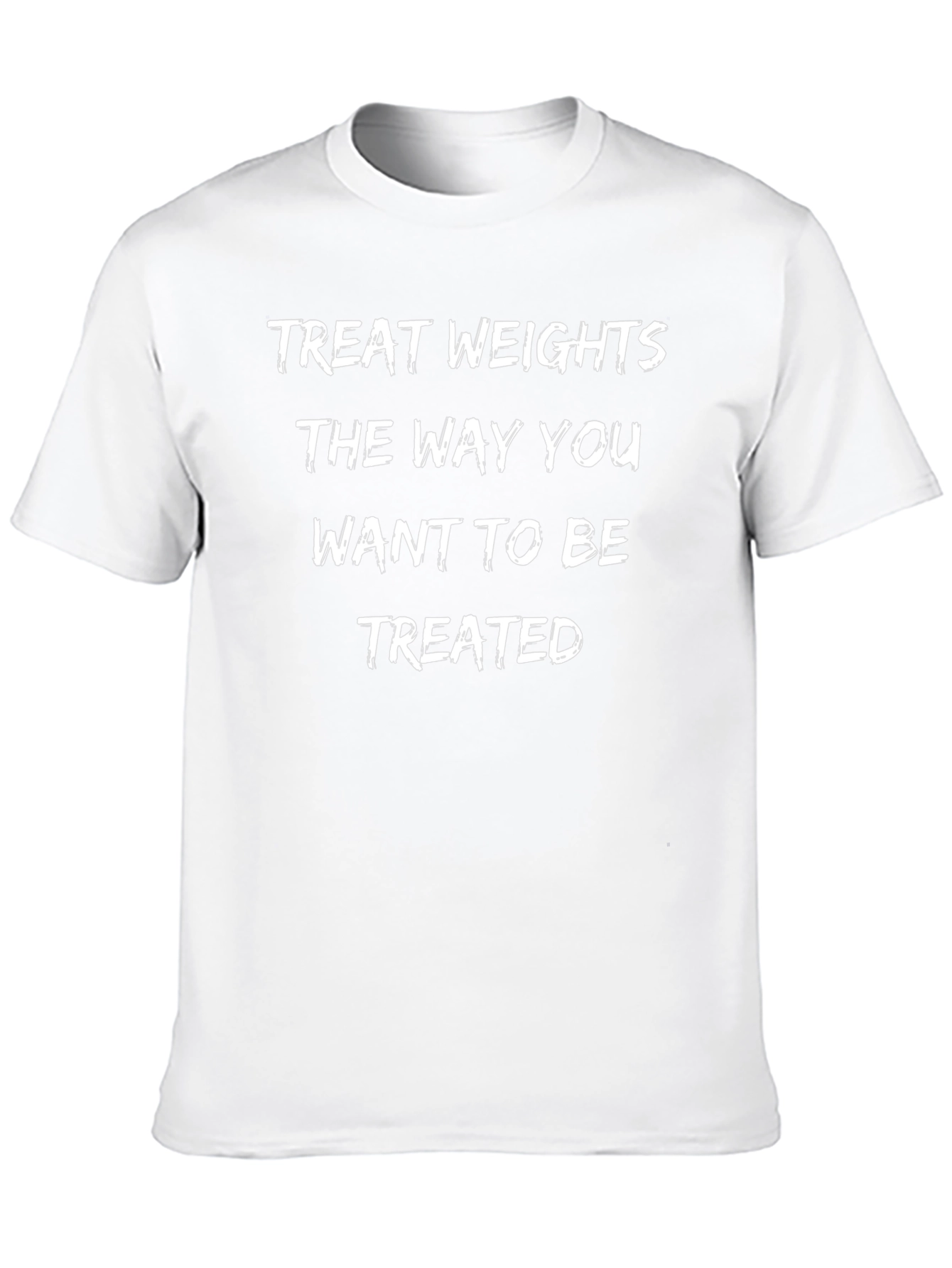 Camiseta Negra: Trata las Pesas como Quieres Ser Tratado
