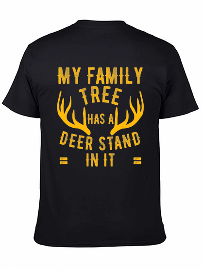 Camiseta Negra Árbol Genealógico de Caza