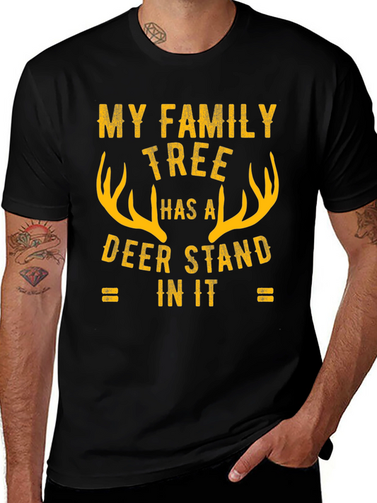 Camiseta Negra Árbol Genealógico de Caza