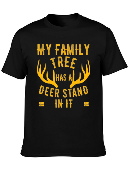 Camiseta Negra Árbol Genealógico de Caza