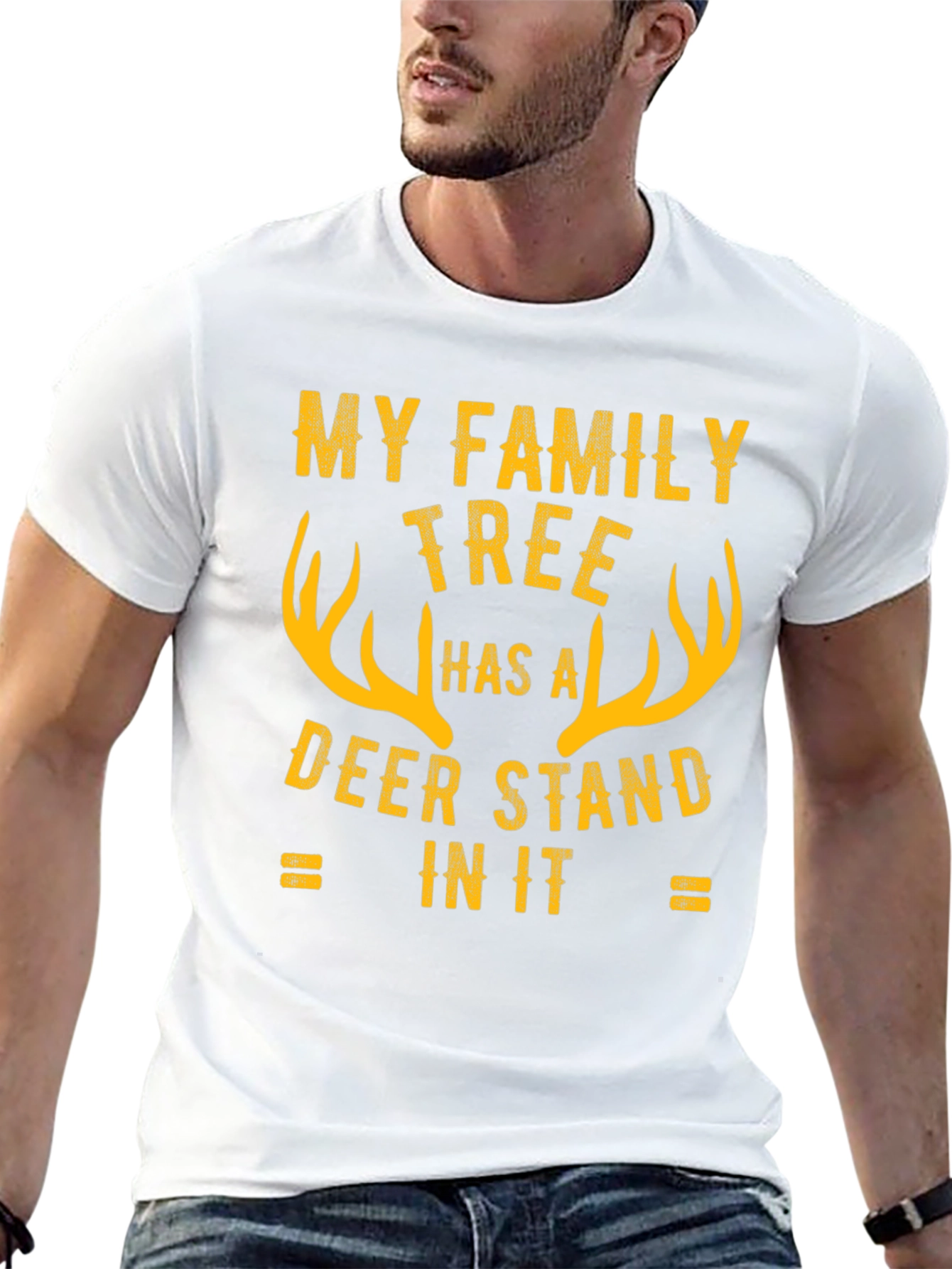 Camiseta Negra Árbol Genealógico de Caza