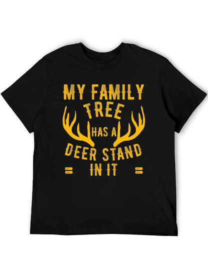 Camiseta Negra Árbol Genealógico de Caza
