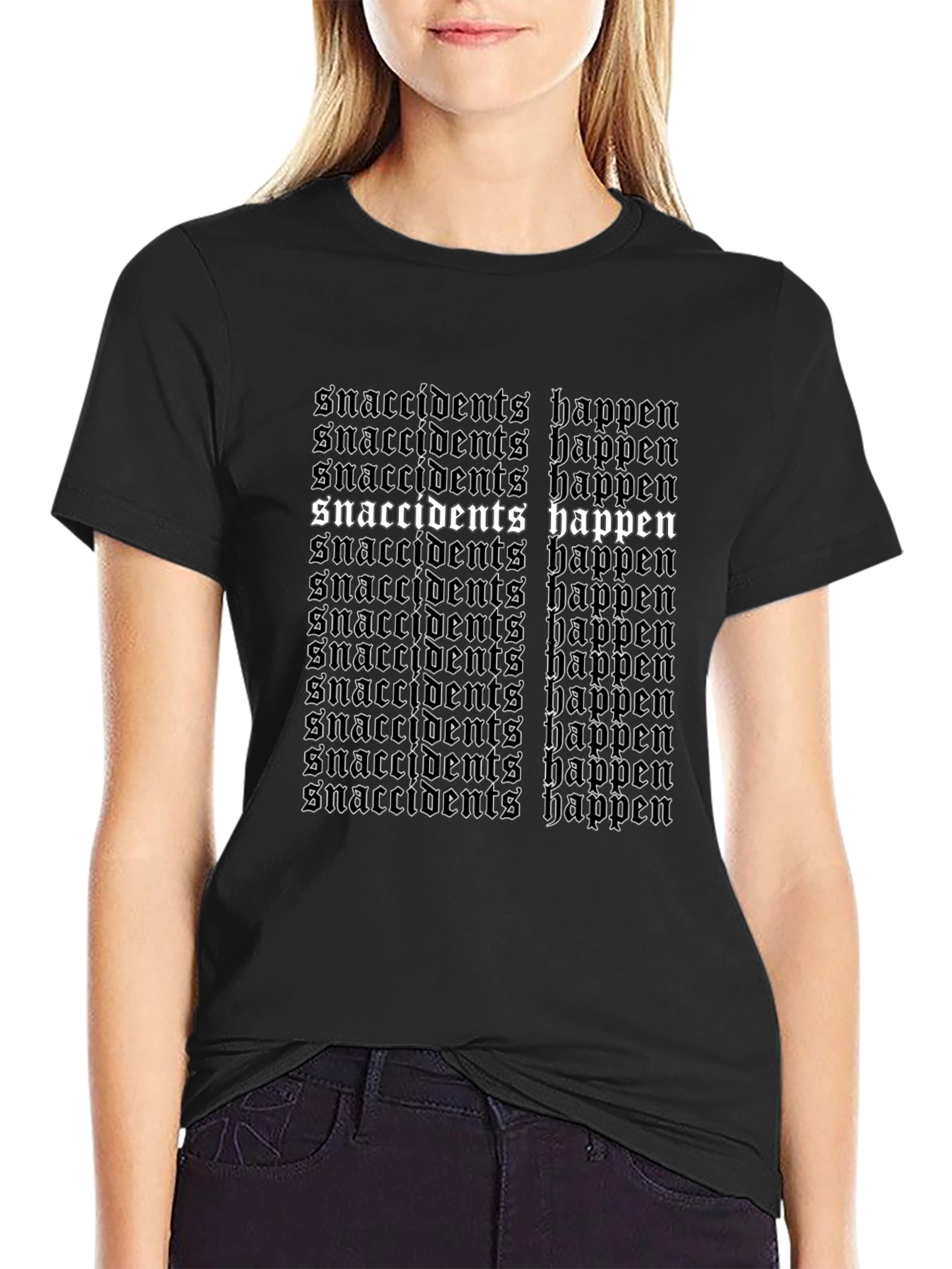 Camiseta Negra Snaccident Happens