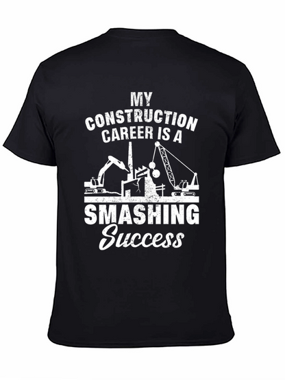 Camiseta Negra: Éxito Demolición en Construcción