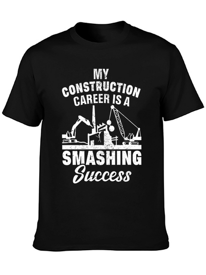 Camiseta Negra: Éxito Demolición en Construcción