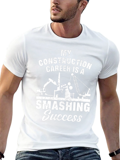 Camiseta Negra: Éxito Demolición en Construcción