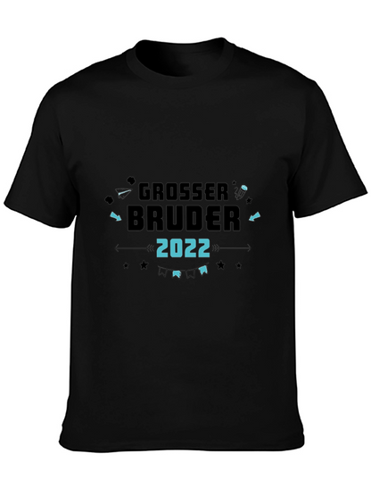 Camiseta Negra Grosser Bruder 2022 para Hermano Mayor
