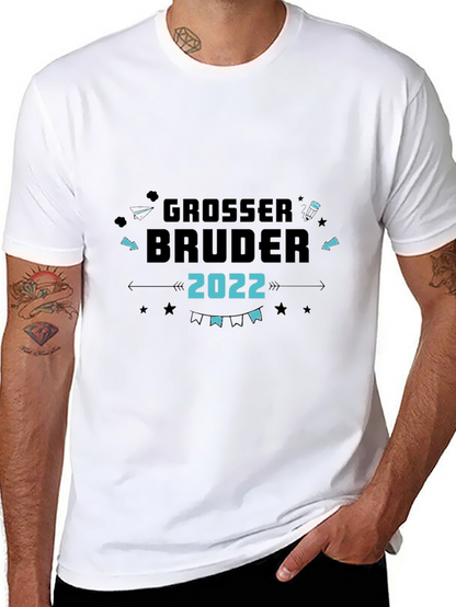 Camiseta Negra Grosser Bruder 2022 para Hermano Mayor