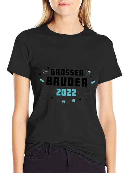 Camiseta Negra Grosser Bruder 2022 para Hermano Mayor