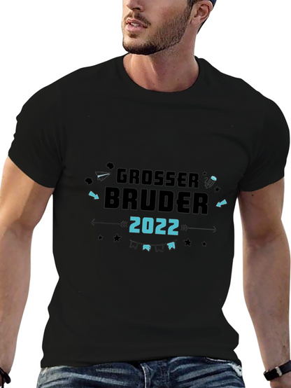 Camiseta Negra Grosser Bruder 2022 para Hermano Mayor