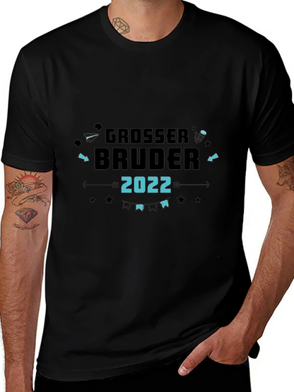 Camiseta Negra Grosser Bruder 2022 para Hermano Mayor