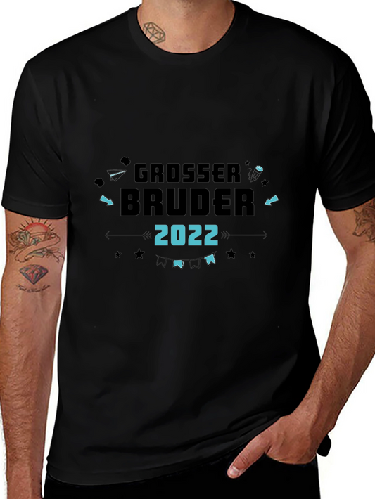 Camiseta Negra Grosser Bruder 2022 para Hermano Mayor
