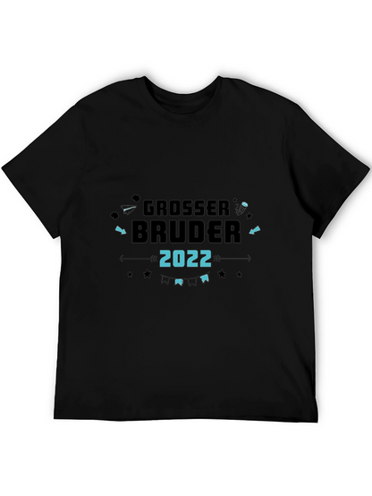 Camiseta Negra Grosser Bruder 2022 para Hermano Mayor