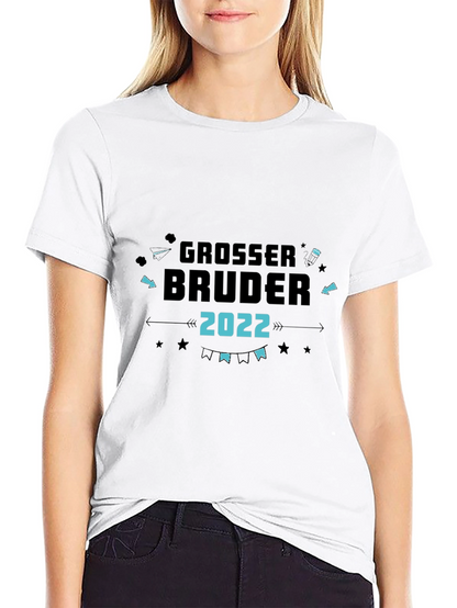 Camiseta Negra Grosser Bruder 2022 para Hermano Mayor