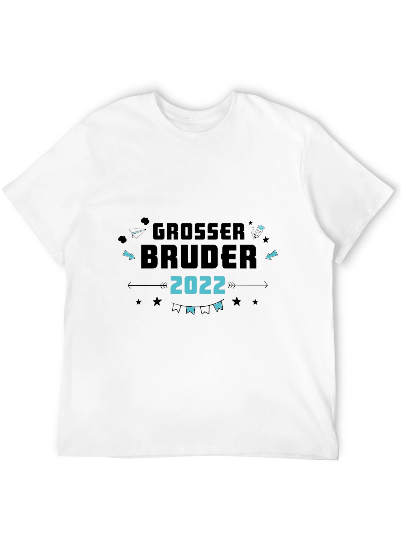 Camiseta Negra Grosser Bruder 2022 para Hermano Mayor