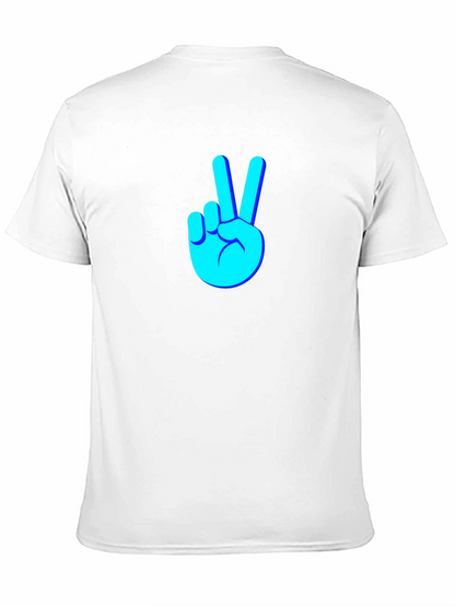 Camiseta Negra con Diseño de Paz y Amor