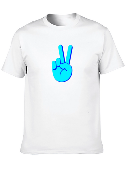 Camiseta Negra con Diseño de Paz y Amor