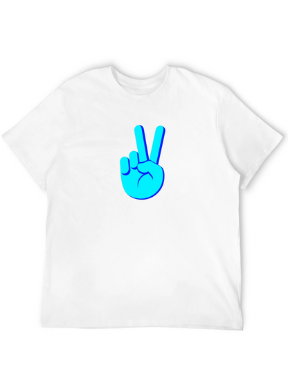 Camiseta Negra con Diseño de Paz y Amor