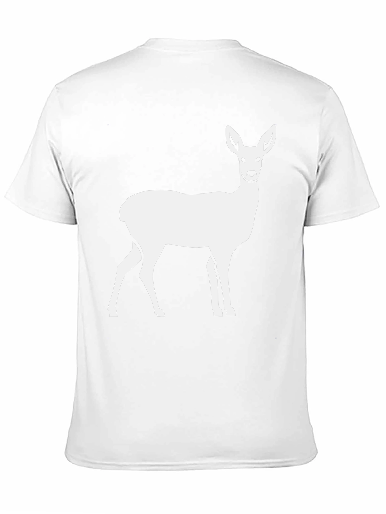 Camiseta Negra con Estampado de Ciervo Blanco