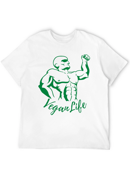 Camiseta Hombre Negra Diseño Vegan Life