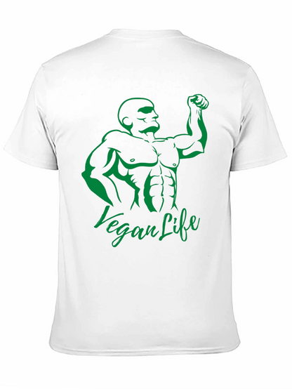 Camiseta Hombre Negra Diseño Vegan Life
