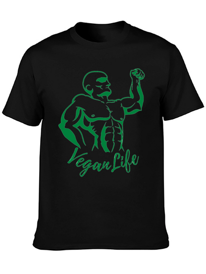 Camiseta Hombre Negra Diseño Vegan Life
