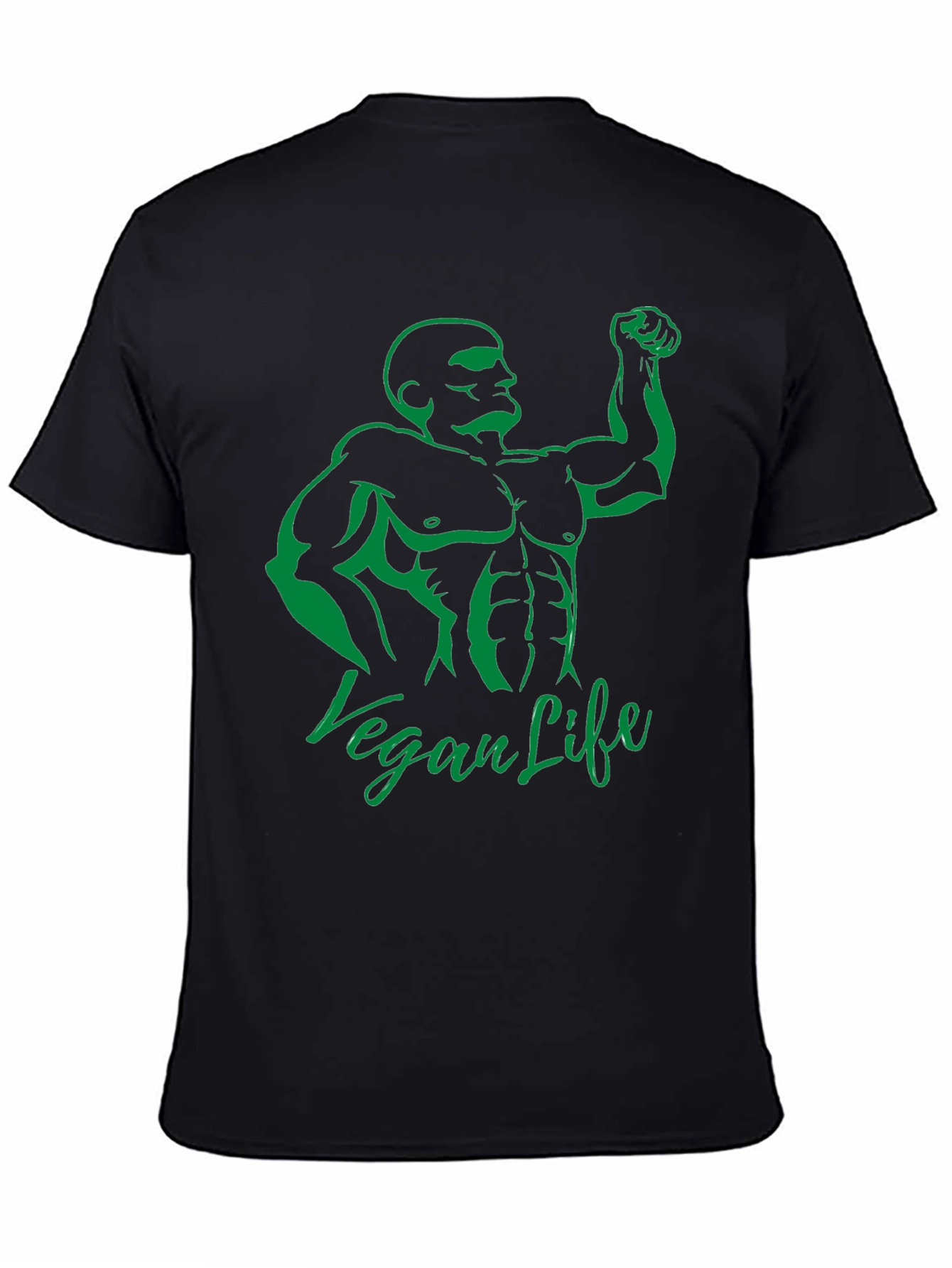 Camiseta Hombre Negra Diseño Vegan Life