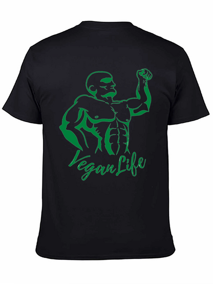 Camiseta Hombre Negra Diseño Vegan Life