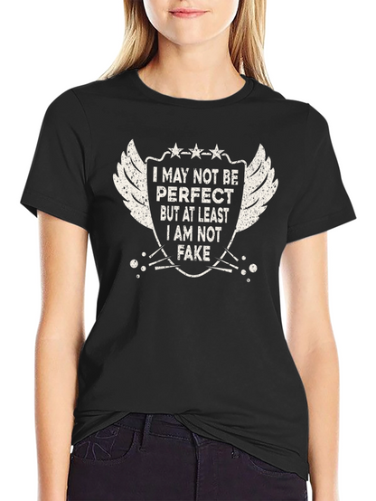 Camiseta Negra: No Soy Perfecto Pero No Soy Falso