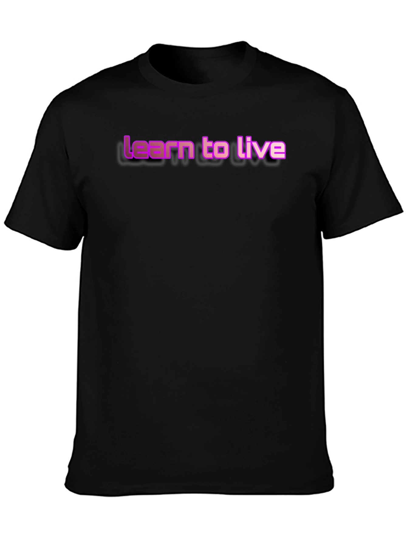 Camiseta Negra con Diseño Learn to Live