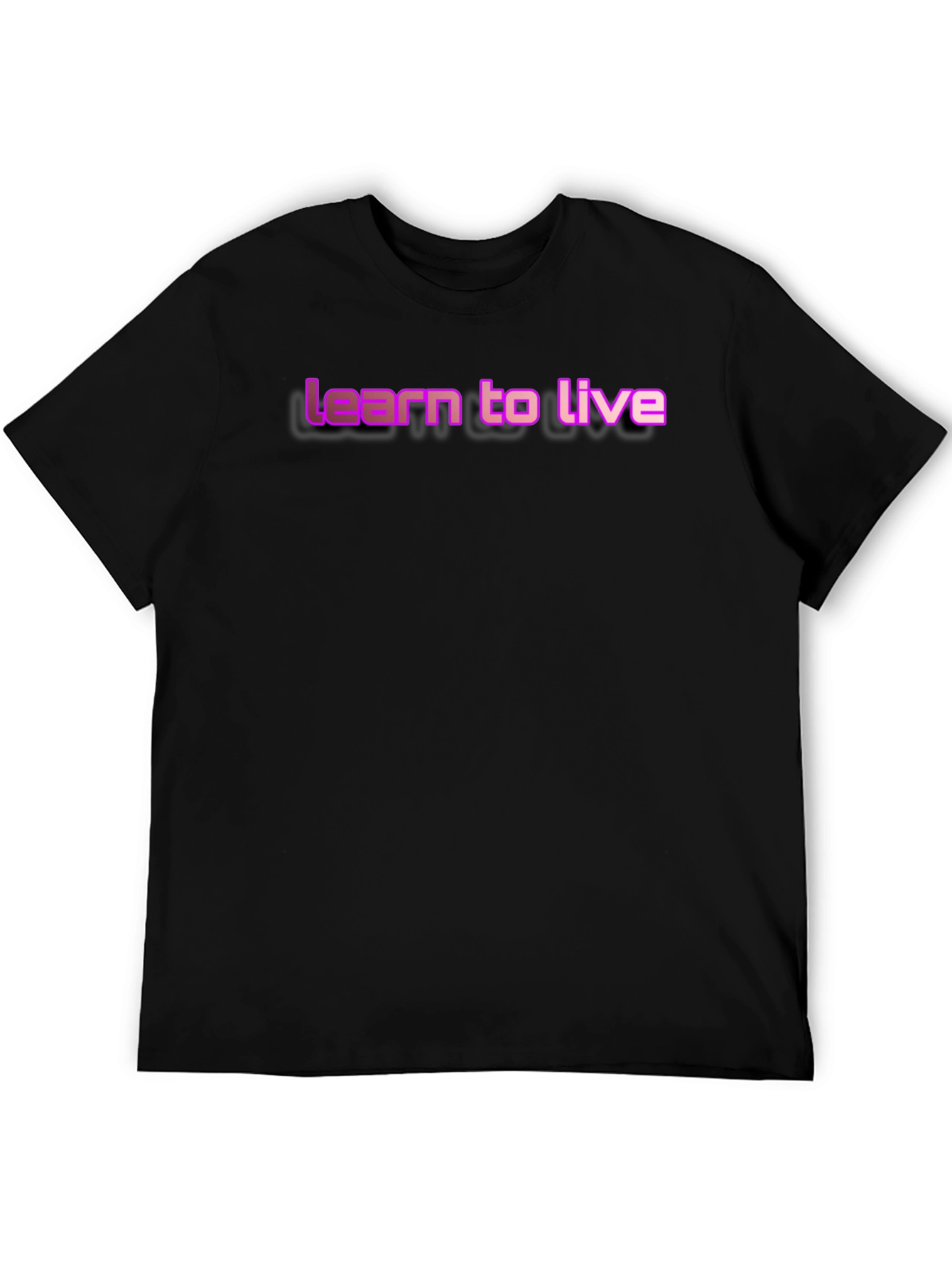 Camiseta Negra con Diseño Learn to Live