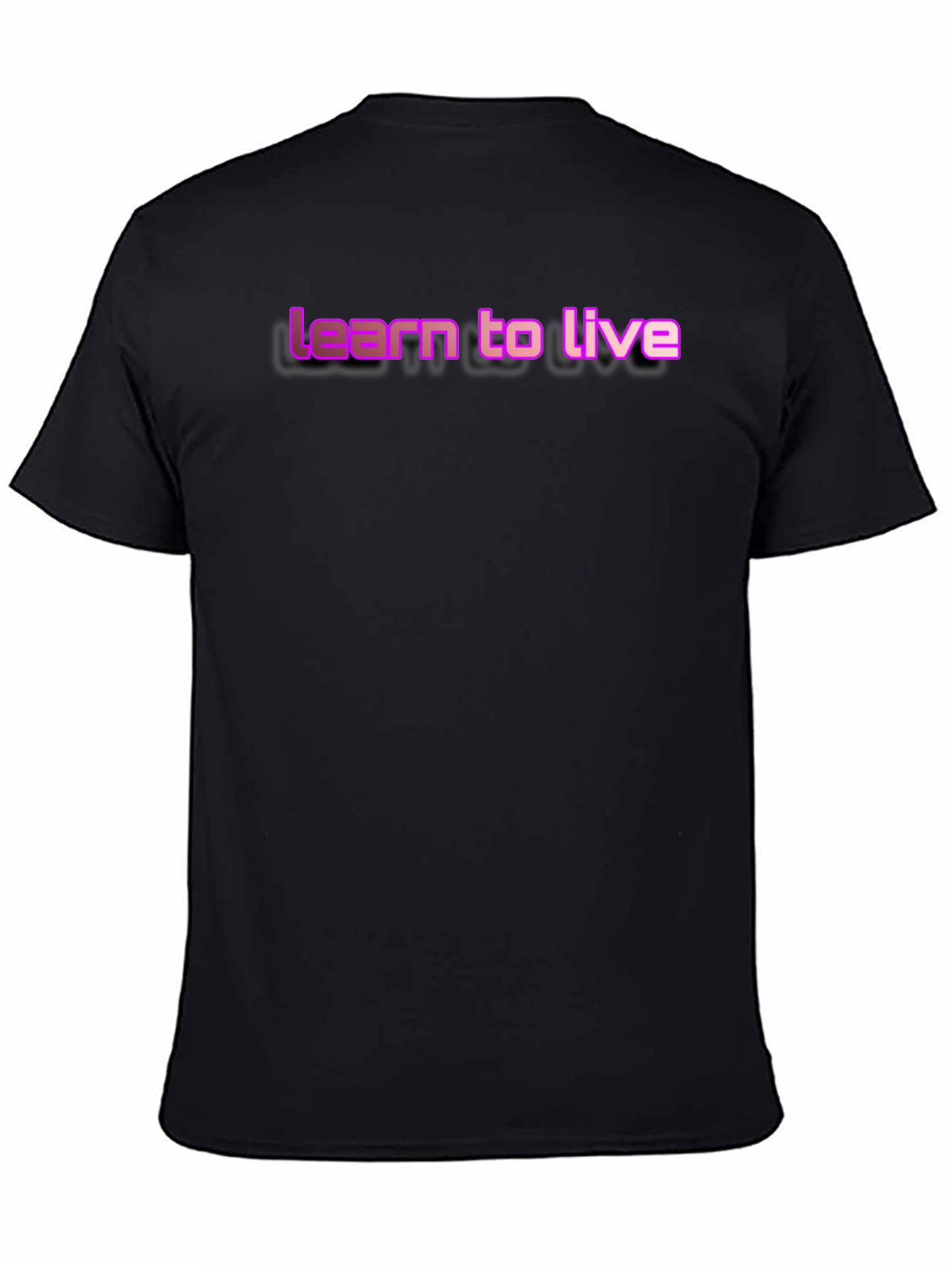 Camiseta Negra con Diseño Learn to Live