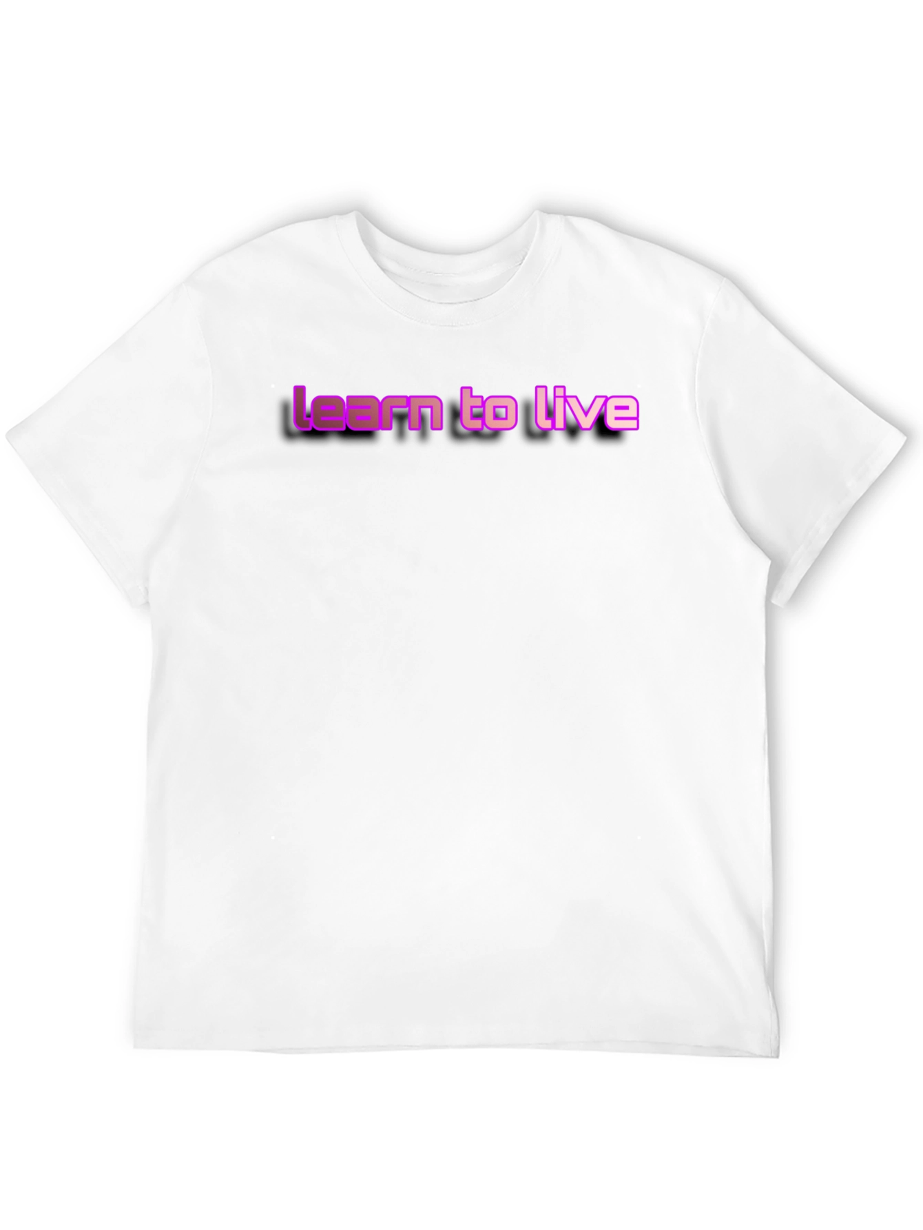 Camiseta Negra con Diseño Learn to Live