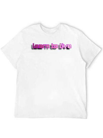 Camiseta Negra con Diseño Learn to Live
