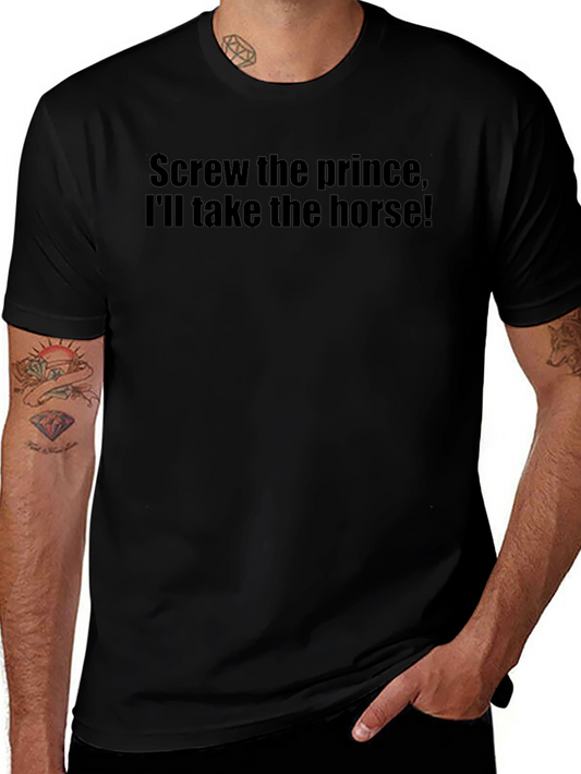 Camiseta Negra: ¡Prefiero el Caballo!