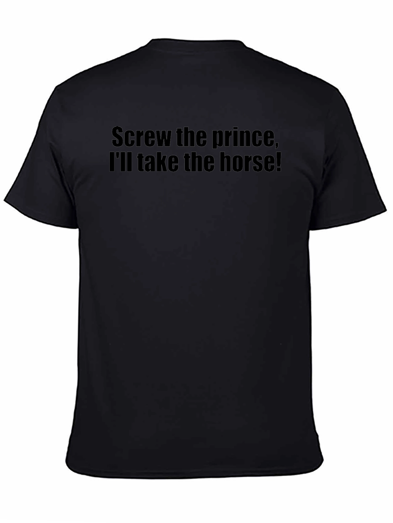 Camiseta Negra: ¡Prefiero el Caballo!