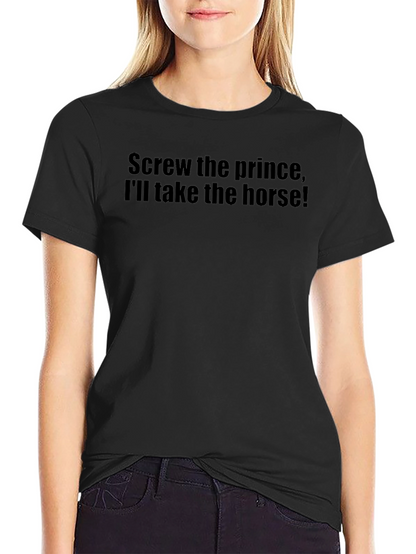 Camiseta Negra: ¡Prefiero el Caballo!