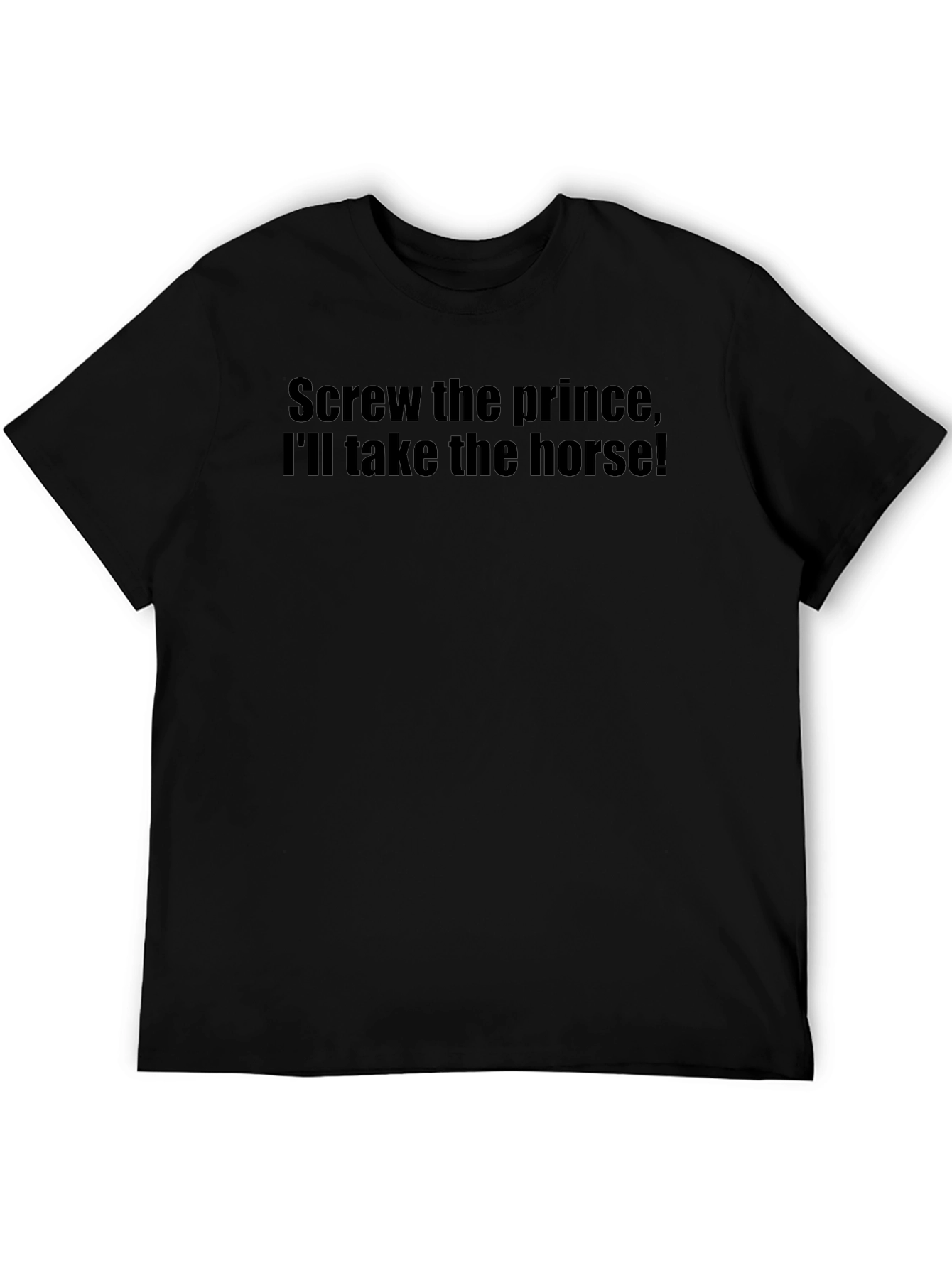 Camiseta Negra: ¡Prefiero el Caballo!