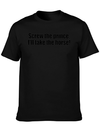 Camiseta Negra: ¡Prefiero el Caballo!